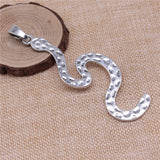 WYSIWYG 1pcs 96x32mm Snake Pendant Charms Antique Silver Color For Jewelry Making Zinc Alloy Jewelry Findings