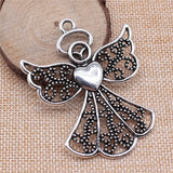 1pcs Antique Silver Color 54x68mm Angel Charms Pendant For Jewelry Making Diy Jewelry Findings EF4251