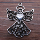 1pcs Antique Silver Color 54x68mm Angel Charms Pendant For Jewelry Making Diy Jewelry Findings EF4251