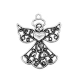 1pcs Antique Silver Color 54x68mm Angel Charms Pendant For Jewelry Making Diy Jewelry Findings EF4251