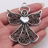 1pcs Antique Silver Color 54x68mm Angel Charms Pendant For Jewelry Making Diy Jewelry Findings EF4251