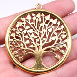 WYSIWYG 1pcs Charms 57x53mm Tree Of Life Charms For Jewelry Making DIY Jewelry Findings Antique Gold Color Alloy Charms Pendant