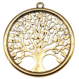 WYSIWYG 1pcs Charms 57x53mm Tree Of Life Charms For Jewelry Making DIY Jewelry Findings Antique Gold Color Alloy Charms Pendant