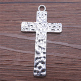WYSIWYG 1pcs Cross Pendant Charms Diy Jewelry Making Jewelry Finding Antique Silver Color 38x67mm