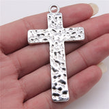 WYSIWYG 1pcs Cross Pendant Charms Diy Jewelry Making Jewelry Finding Antique Silver Color 38x67mm