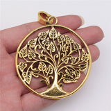 WYSIWYG 1pcs Life Tree Charms Pendant DIY Jewelry Findings Antique Silver Color Tone 62x81mm EF3730