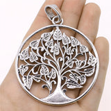 WYSIWYG 1pcs Life Tree Charms Pendant DIY Jewelry Findings Antique Silver Color Tone 62x81mm EF3730