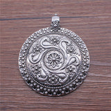 WYSIWYG 1pcs/lot Jewelry Making Diy Handmade Craft Charms Antique Silver Color 59x71mm Caved Phoenix Large Pendant Pendant