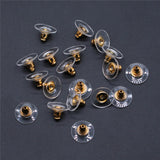 WYSIWYG 200pcs 2 Colors 6x10mm Earring Back Stoppers Ear Post Jewelry Findings &amp; Components DIY Jewelry Accessories