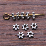 WYSIWYG 200pcs 3x4mm Spacer Beads For Jewelry Making Antique Silver Color Jewelry Findings EF3796