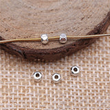 WYSIWYG 200pcs Spacer Beads Diy Metal Alloy Jewelry Findings Antique Silver Color 3x3mm