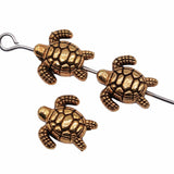 20pcs 10x10mm Antique Silver Color Antique Gold Color Tortoise Small Hole Beads For Jewelry Making DIY Jewelry Findings h1195