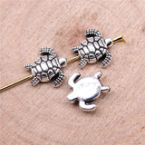 20pcs 10x10mm Antique Silver Color Antique Gold Color Tortoise Small Hole Beads For Jewelry Making DIY Jewelry Findings h1195