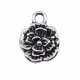 WYSIWYG 20pcs 10x10mm Antique Silver Color Flowers Charms Pendant For Jewelry Making DIY Jewelry Findings