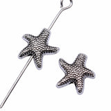 WYSIWYG 20pcs 10x10mm Antique Silver Color Starfish Beads For Jewelry Making DIY Jewelry Findings EF3906