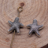 WYSIWYG 20pcs 10x10mm Antique Silver Color Starfish Beads For Jewelry Making DIY Jewelry Findings EF3906