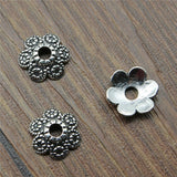 WYSIWYG 20pcs 10x10mm Bead End Caps Findings Bead Caps For Jewelry Carved Flower Receptacle Bead Caps