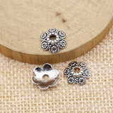 WYSIWYG 20pcs 10x10mm Bead End Caps Findings Bead Caps For Jewelry Carved Flower Receptacle Bead Caps