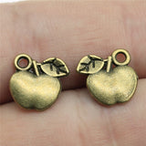 WYSIWYG 20pcs 10x10mm Pendant Apple Fruit Apple Charm Pendants For Jewelry Making Fruit Apple Pendants