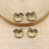 WYSIWYG 20pcs 10x10mm Pendant Apple Fruit Apple Charm Pendants For Jewelry Making Fruit Apple Pendants