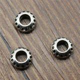WYSIWYG 20pcs 10x10x4mm Engraved Spacer Beads Fit Charm Findings Jewelry Making Antique Silver Color Spacer Beads Charms