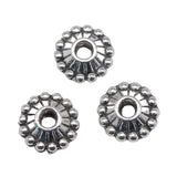 WYSIWYG 20pcs 10x10x4mm Round Spacer Bead Fit Charm Bracelet Findings Jewelry Making Antique Silver Color Spacer Beads Charm
