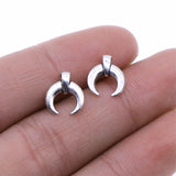 WYSIWYG 20pcs 10x11mm Jewelry Making DIY Handmade Craft Charms Antique Silver Color New Crescent Moon Charm