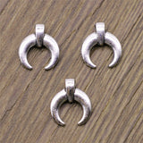WYSIWYG 20pcs 10x11mm Jewelry Making DIY Handmade Craft Charms Antique Silver Color New Crescent Moon Charm
