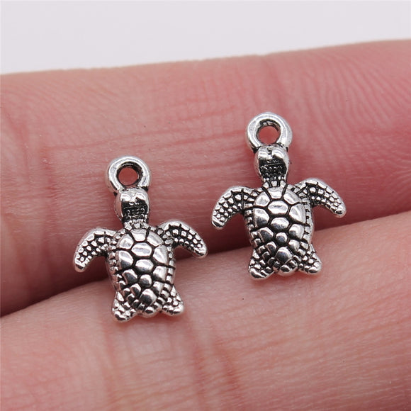 20pcs 10x13mm Charms Sea Turtle DIY Jewelry Findings 2 Colors Sea Turtle Charms ef4794