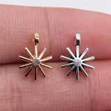 WYSIWYG 20pcs 10x13mm Christmas Snowflake Charms Handmade Accessories 2 Colors KC Gold Color Antique Silver Color