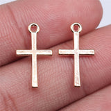 WYSIWYG 20pcs 10x18mm 4 Colors Cross Charms Pendant For DIY Jewelry Making