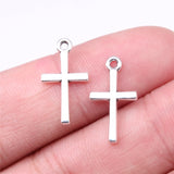 WYSIWYG 20pcs 10x18mm 4 Colors Cross Charms Pendant For DIY Jewelry Making