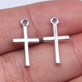 WYSIWYG 20pcs 10x18mm 4 Colors Cross Charms Pendant For DIY Jewelry Making