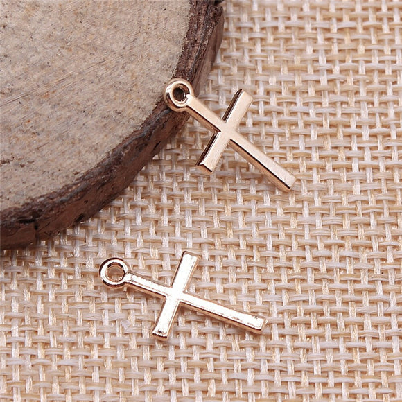 WYSIWYG 20pcs 10x18mm 4 Colors Cross Charms Pendant For DIY Jewelry Making