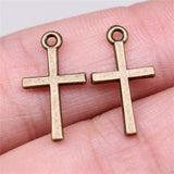 WYSIWYG 20pcs 10x18mm 4 Colors Cross Charms Pendant For DIY Jewelry Making