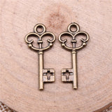 WYSIWYG 20pcs 10x23mm Key Charms Pendants For Jewelry Making DIY Jewelry Findings Jewelry Accessories