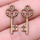 WYSIWYG 20pcs 10x23mm Key Charms Pendants For Jewelry Making DIY Jewelry Findings Jewelry Accessories