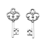 WYSIWYG 20pcs 10x23mm Key Charms Pendants For Jewelry Making DIY Jewelry Findings Jewelry Accessories
