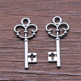 WYSIWYG 20pcs 10x23mm Key Charms Pendants For Jewelry Making DIY Jewelry Findings Jewelry Accessories