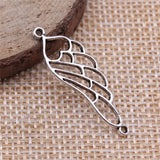 WYSIWYG 20pcs 10x32mm Antique Silver Color Hollow Butterfly Angel Wings Connector Charms For Jewelry Making