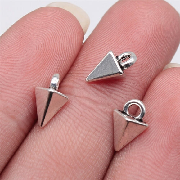 WYSIWYG 20pcs 10x5mm Antique Silver Color Awl Charms Pendant For Jewelry Making DIY Jewelry Findings