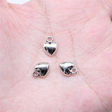 WYSIWYG 20pcs 10x7mm Antique Silver Color Love Charms For Jewelry Making