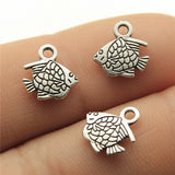 WYSIWYG 20pcs 10x9mm Small Fish Charm Pendants For Jewelry Making Tropical Fish Pendants Charm Tropical Fish