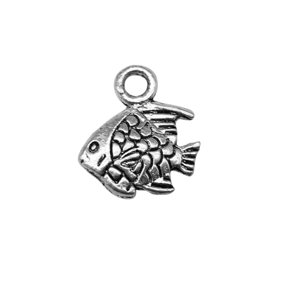 WYSIWYG 20pcs 10x9mm Small Fish Charm Pendants For Jewelry Making Tropical Fish Pendants Charm Tropical Fish