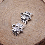 WYSIWYG 20pcs 11mm Charms Book 2 Colors Antique Silver Color Antique Gold Color Pendant Book Charms Jewelry Findings