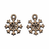 WYSIWYG 20pcs 11x13mm Christmas Snowflake Pendant Jewelry Making DIY Handmade Craft Charms 2 Colors