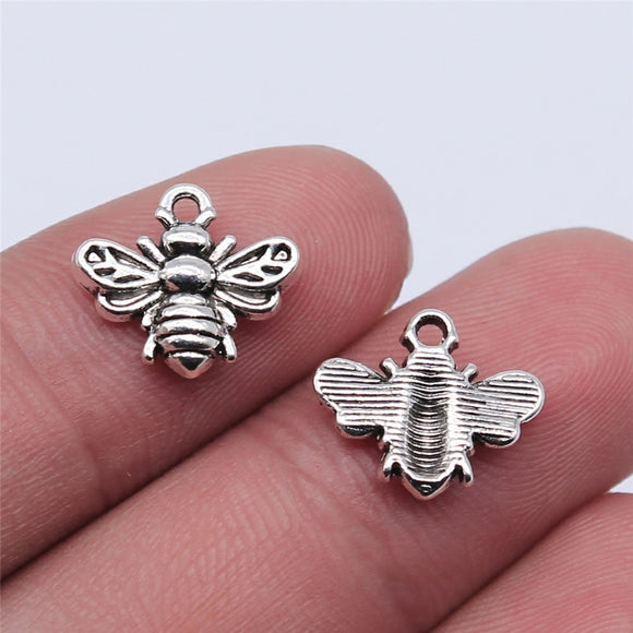 20pcs 11x14mm Antique Silver Color Bee Charms Pendant For Jewelry Making DIY Jewelry Findings ef4729