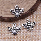 20pcs 11x14mm Antique Silver Color Bee Charms Pendant For Jewelry Making DIY Jewelry Findings ef4729