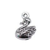 WYSIWYG 20pcs 11x14mm Swan Pendant Charms Antique Silver Color For Jewelry Making Zinc Alloy Jewelry Findings