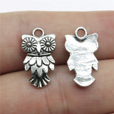 20pcs 11x20mm Animal Charm Owl Pendant 3 Colors DIY Retro Jewelry Bracelet Necklace Charms Pendant ef4368
